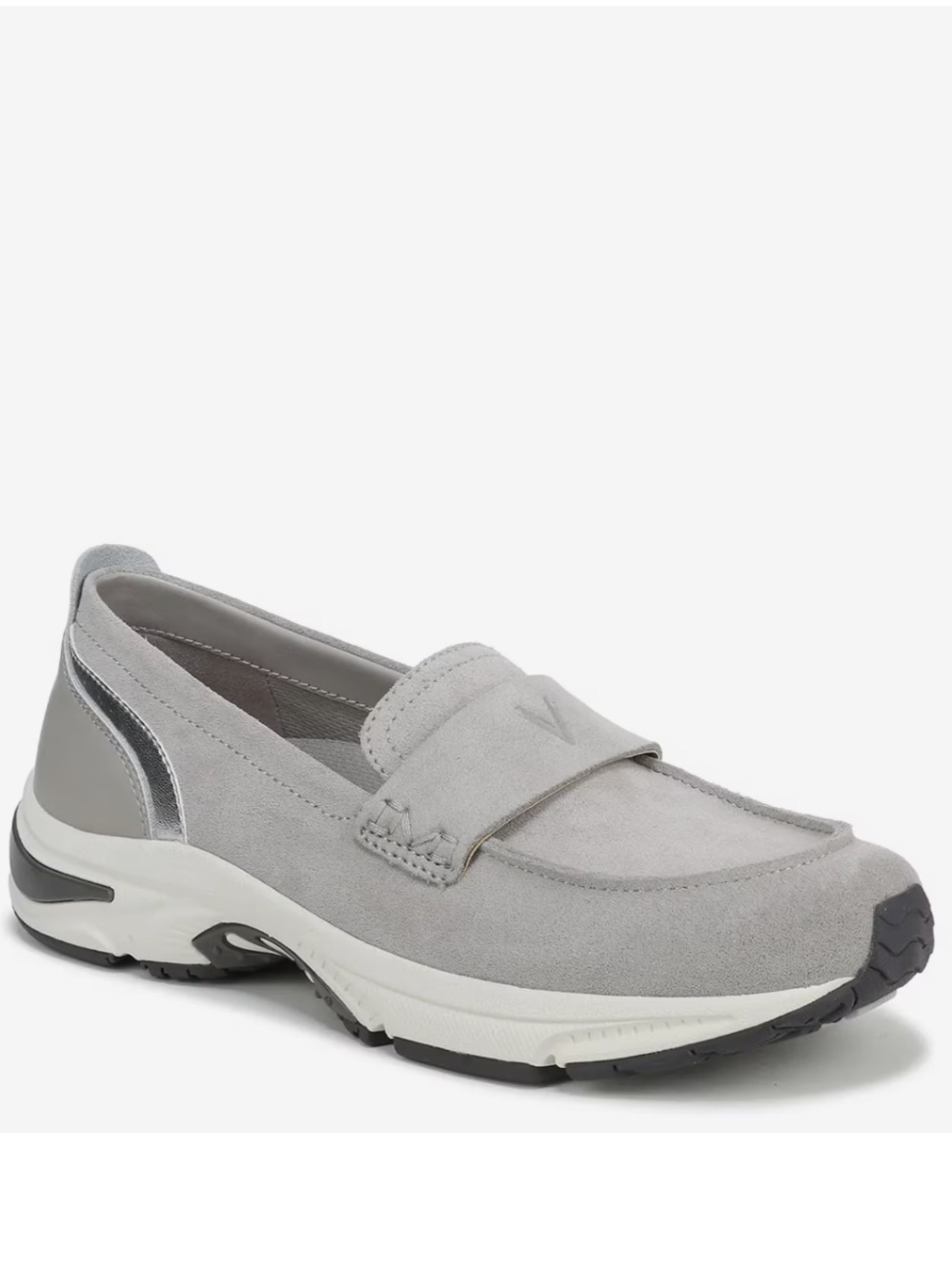 Vionic Gray Walk Roam Suede Cushioning Slip-On Comfort Loafers 9 *Like New*